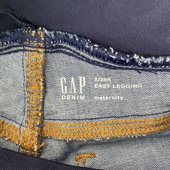 GAP Maternity Womens 2 Easy Leggings Full Over Belly Panel Jeggings Stretch - Picture 4 of 7
